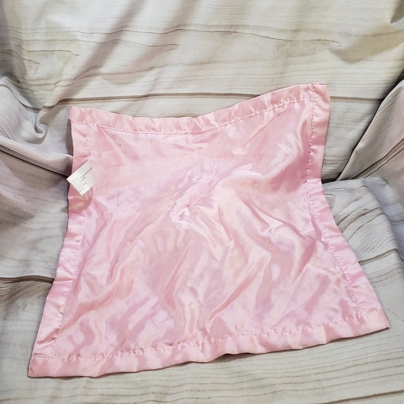 Pro Goleem Pink Elephant Satin Back Lovey Mini Security Blanket Knubby 16 Inch - Picture 4 of 8